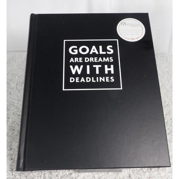 Fitlosophy Live Life Fit Fitspiration Journal Goals Are Dreams With Deadlines - Picture 1 of 6